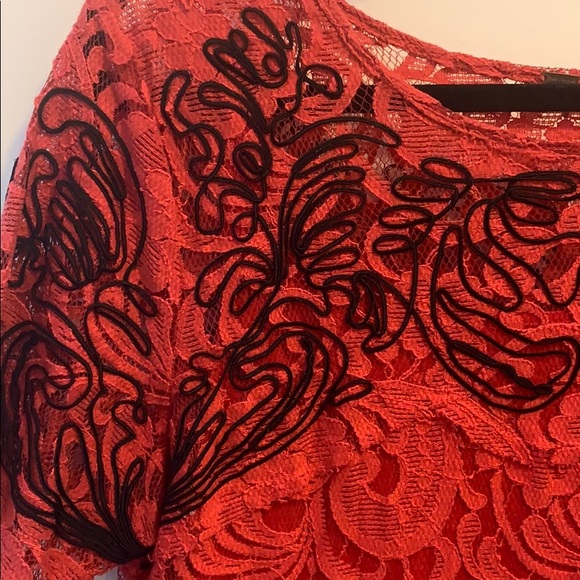 Flirty Boho Free People lace/appliqué dress - Picture 2 of 8